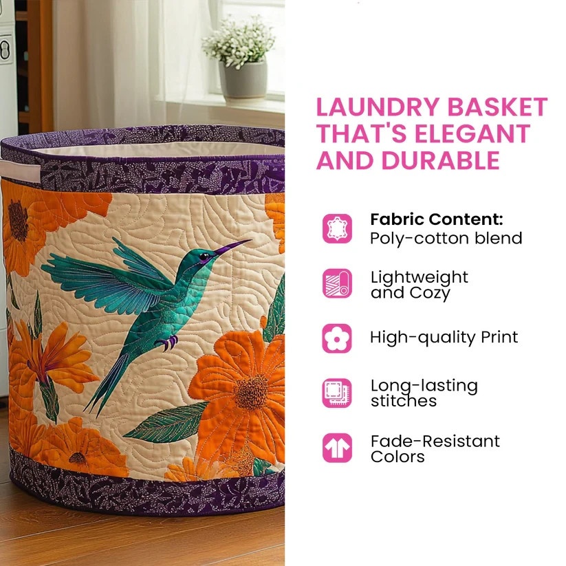 Pine Forest Quilted Laundry Basket Evergreen Tree Storage Hamper Woodland Bin