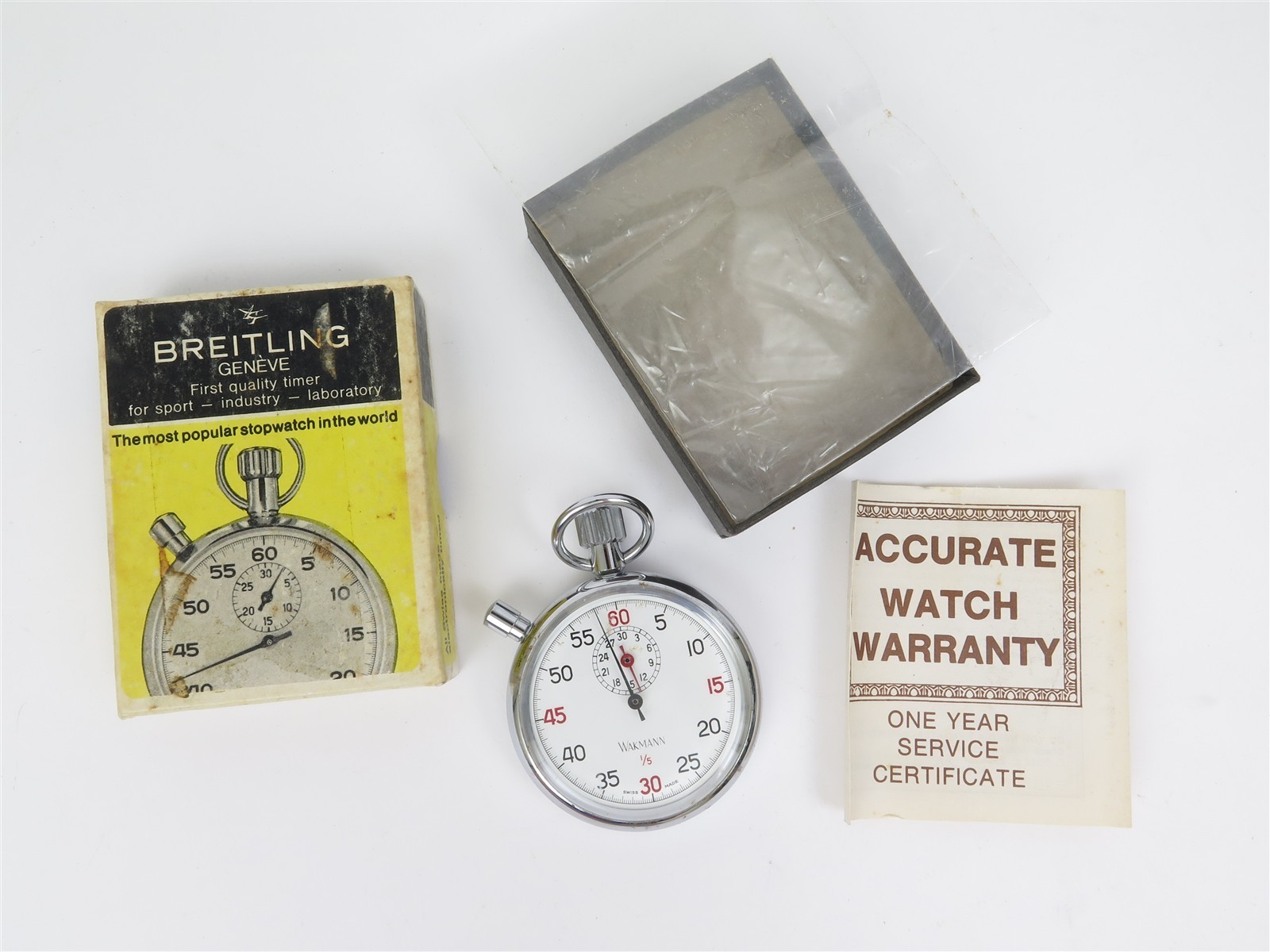 Breitling Geneve Stopwatch No 317 Swiss Made Vintage 1/5 Wakmann