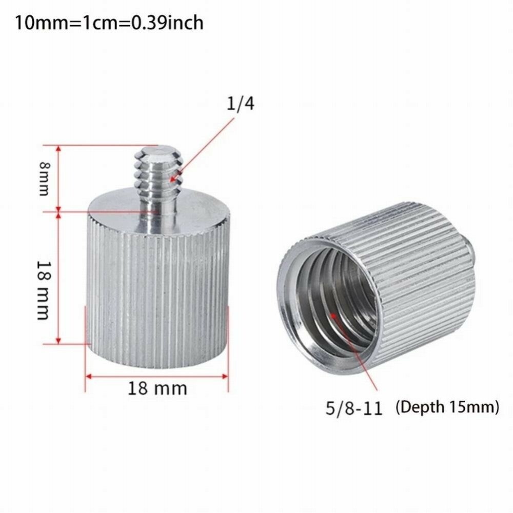 For 1/4 Thread Level & Rangefinder 5/8 Tripod Stand 1pc 5/8 To 1/4 Adpater