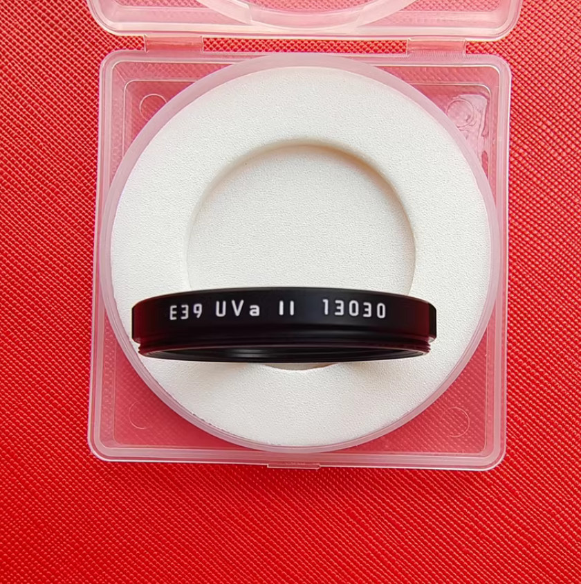Black/Silver for Leica E39 E43 E46 E49 E52 E55 E60 E62 E67 E82 UVa II UV Filter