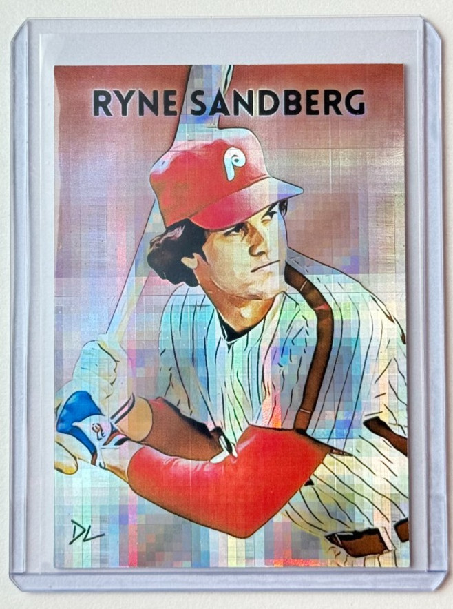Ryne Sandberg Limited Artist Signed "Philadelphia Phillies" Refractor Card 1/1