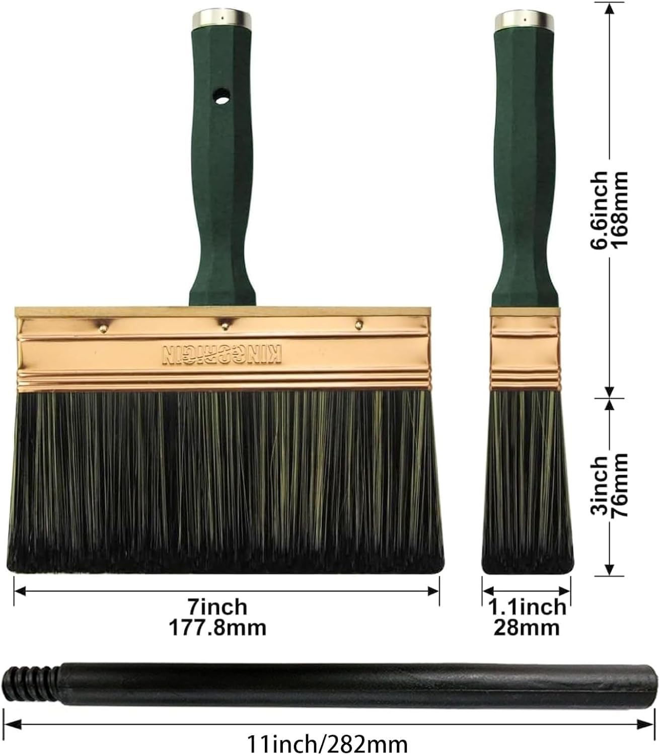 Deck Stain Brush 9 Inch Deck Paint Brush With Threaded Handle For Extension Use