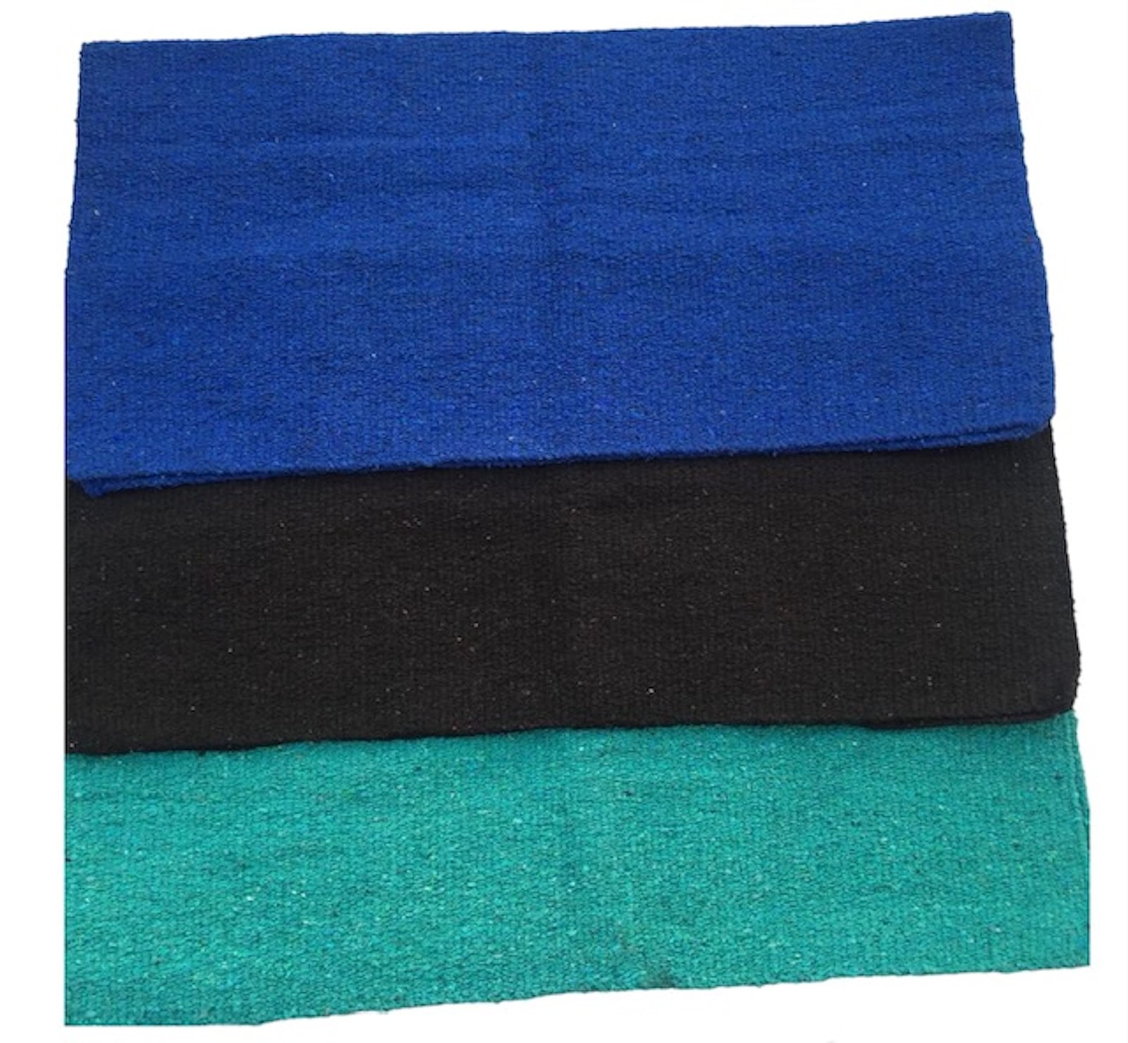 Solid Color 34"x 36" Traditional Acrylic Saddle Blanket with Hemline Edges-3....