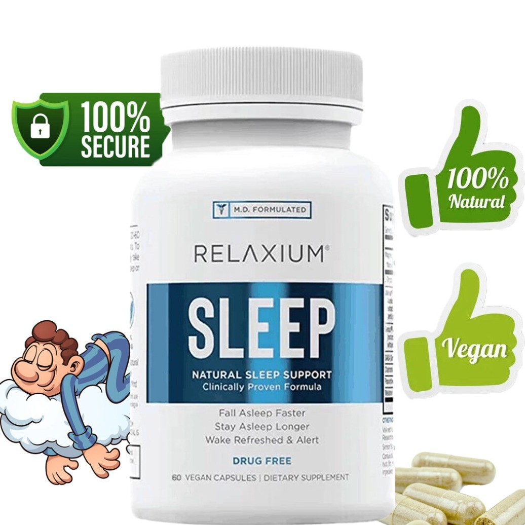 Relaxium New Sleep 60Capsules Sleep support to help your body fall asleep faster