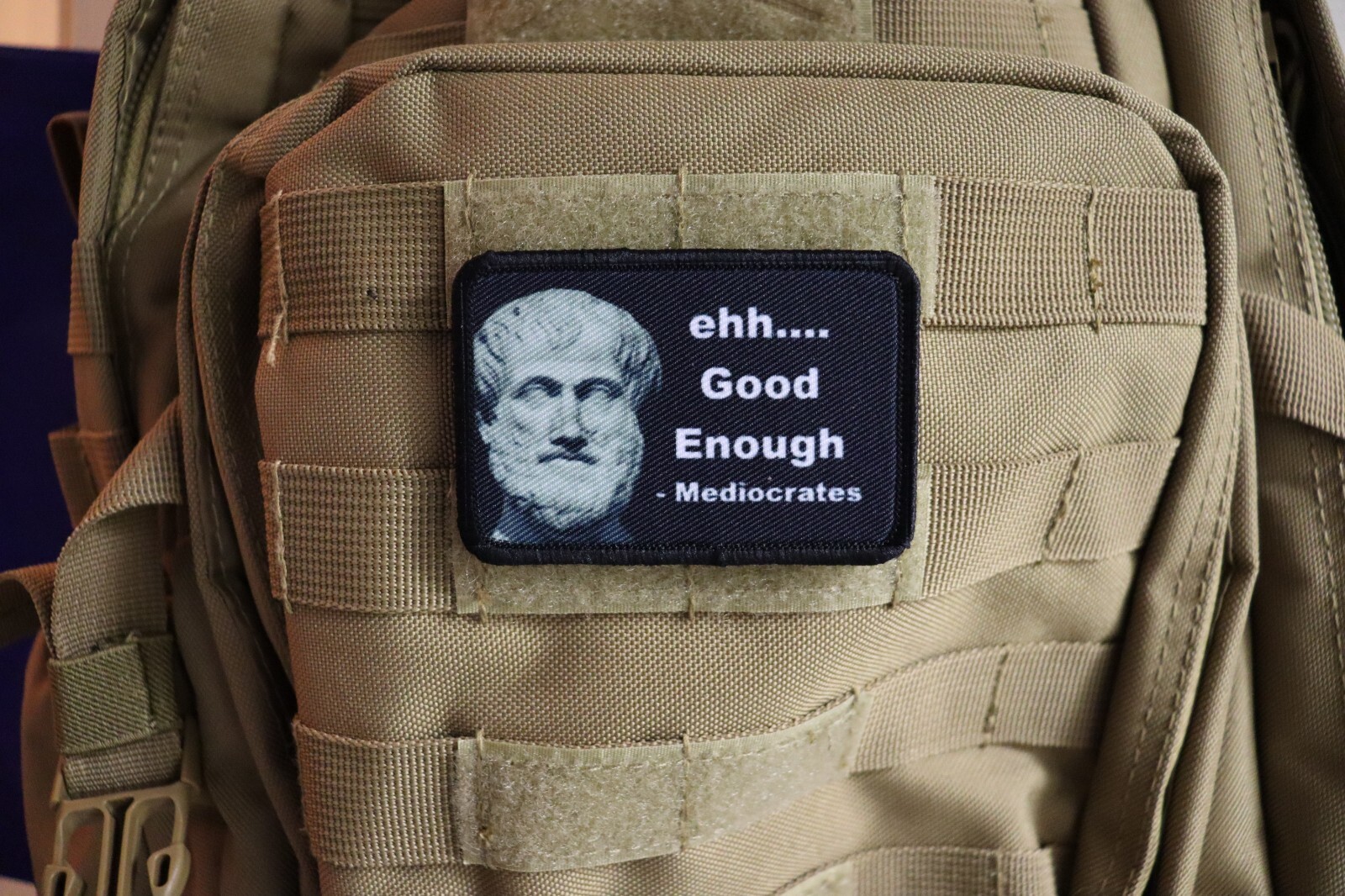 ehh good enough mediocrates meme 2"x3" hook & loop tactical morale patch edc