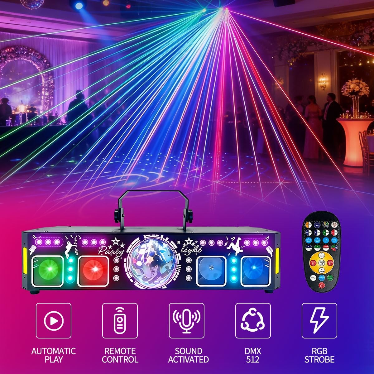 Xanthurys 6-in-1 DMX Stage Light