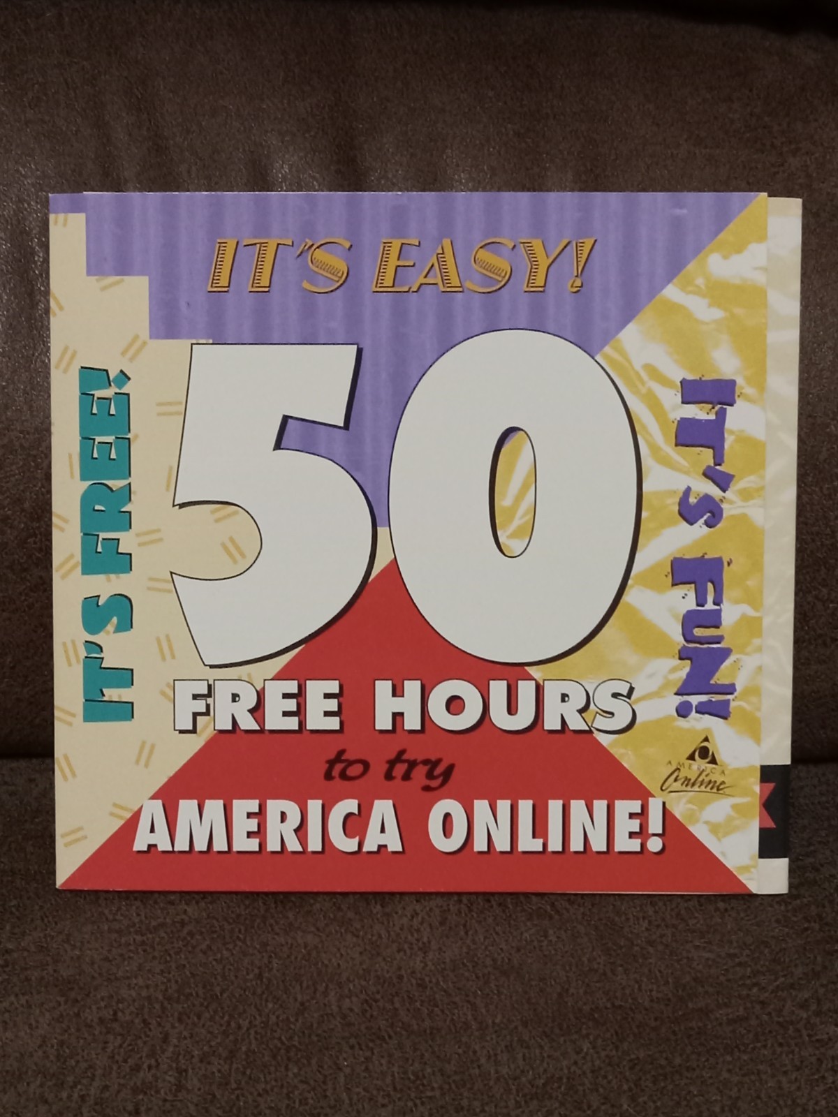America Online Free Trial 50 Free Hours Sealed Floppy Disk 3.5 : NEW / SEALED