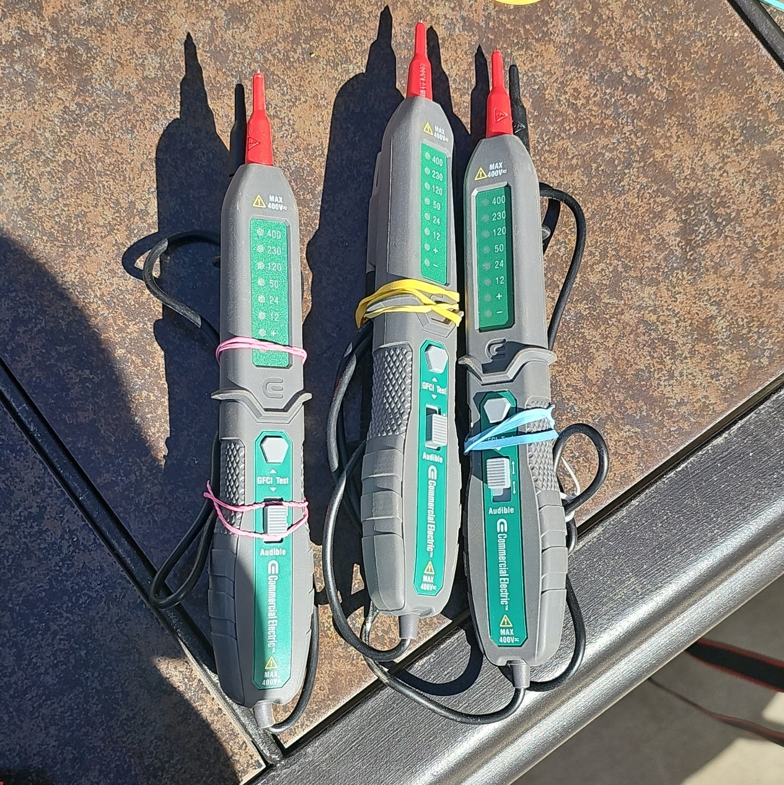 Commercial Electric PT-8922R GFCI Test Leads 400V 12A 72 in PVC Probes
