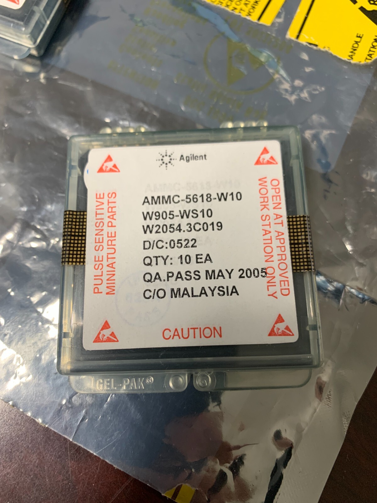 Agilent AMMC-5618 mmic amp 6-20 ghz Gain: 14.5 dB  NF - NF:4.4 dB  10 pc pack