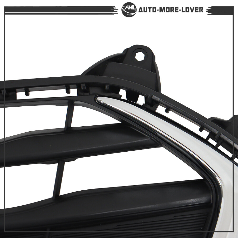 For Chevrolet Trax 2017-2021 Front Upper and Lower Grille Set Black Chrome 2PCS