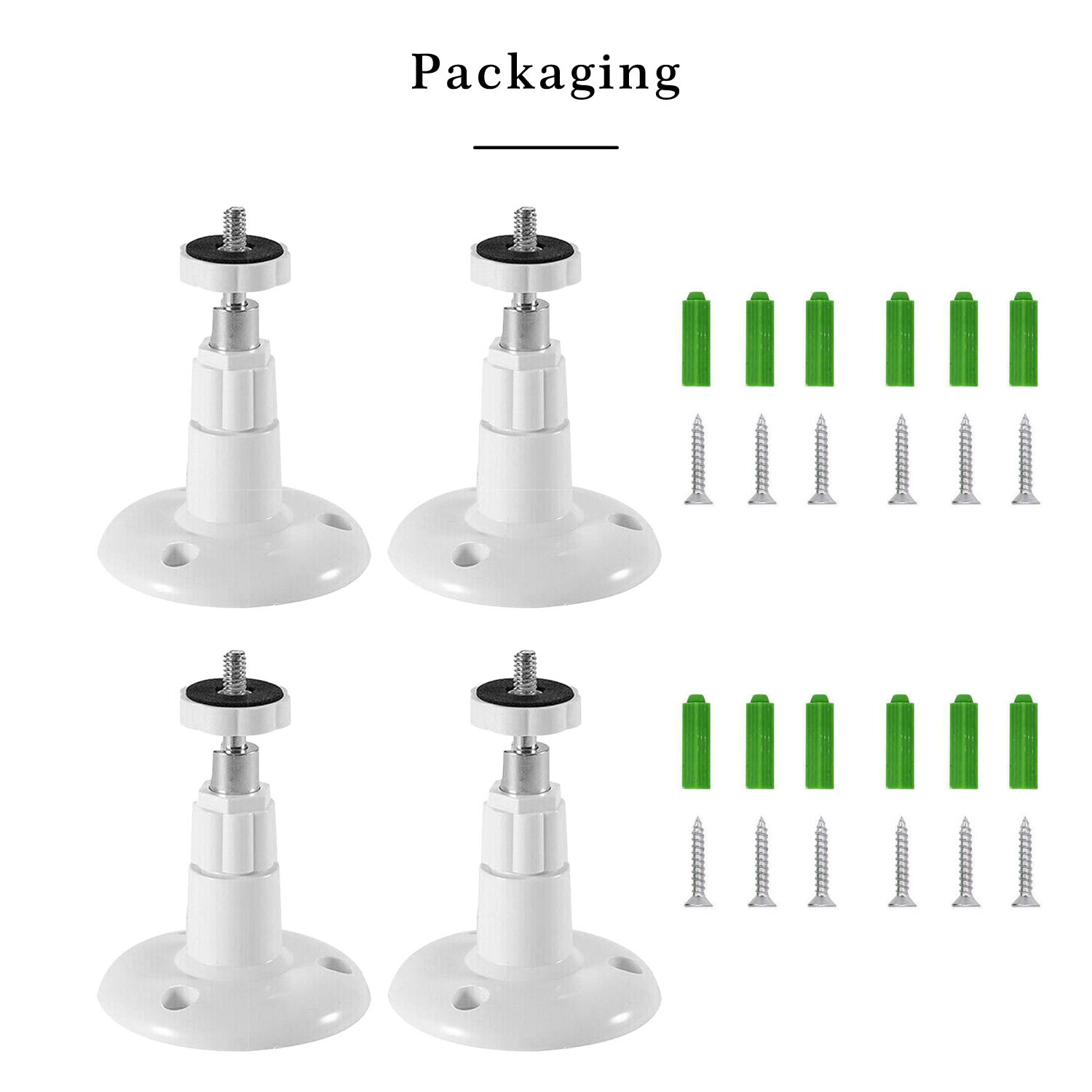 4 Pack Wall Camera Mount Bracket Indoor Outdoor for Arlo Pro Security Adjustable