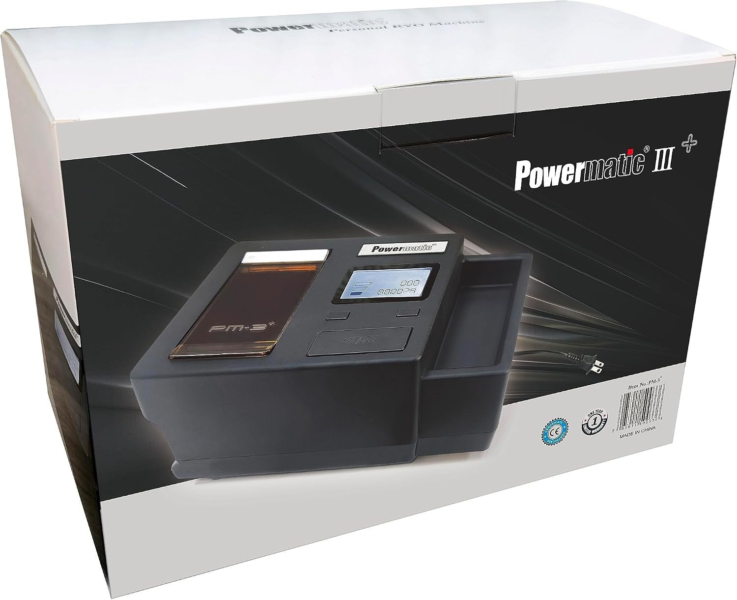Black Electric Cigarette Maker with One Button Operation and Safety Features
