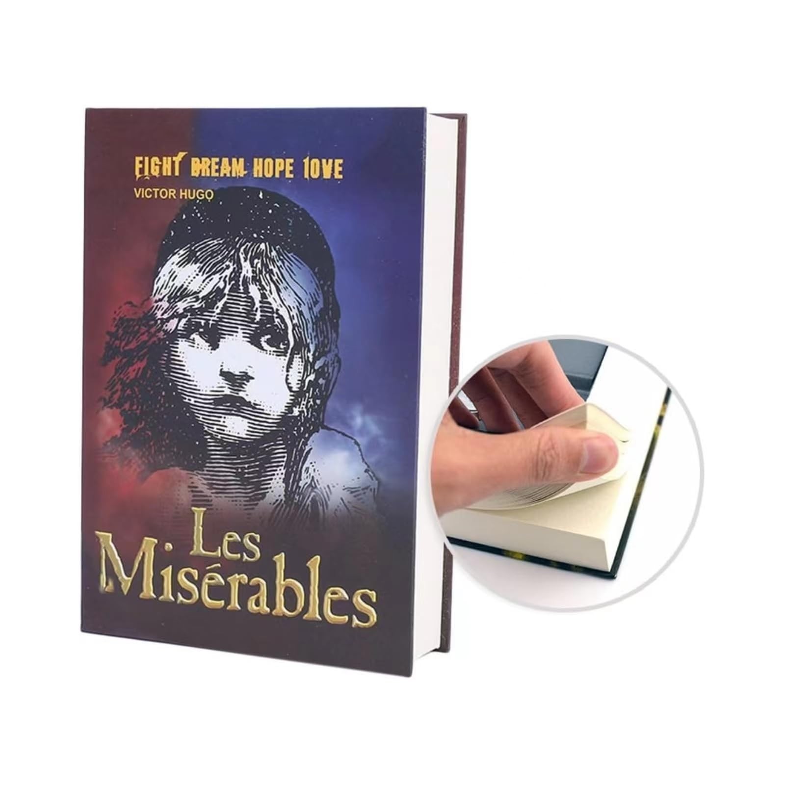 Real Pages Diversion Book Safe with Key Lock,Hollow with Secret Compartment,A...