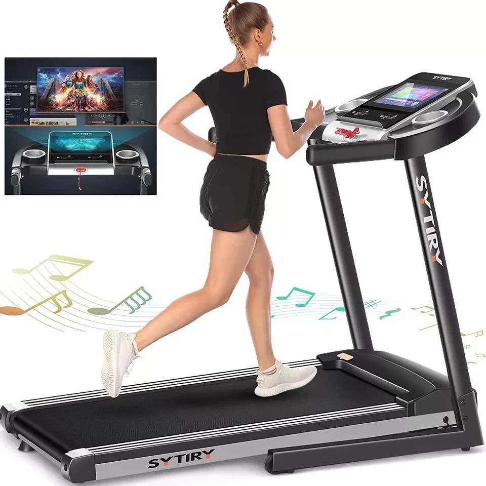 Folding 3.25HP Treadmills for Home Gym Treadmill with Large 10"HD TV Touchscree