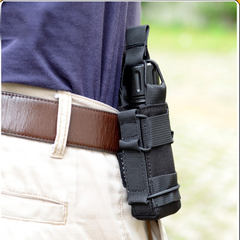 Tactical Molle Magazine Pouch Nylon Single Elastic Open Top Pistol Mag Holster