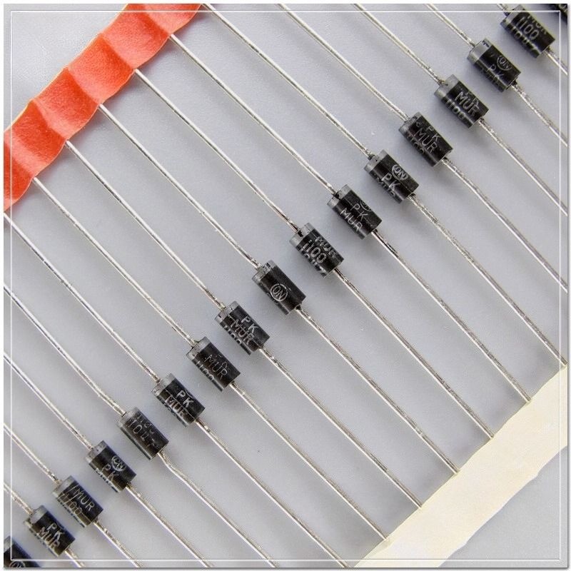 10pcs/50pcs ON Mark MUR1100 1A/1000V Copper Foot Ultra-Fast Rectifier Diode