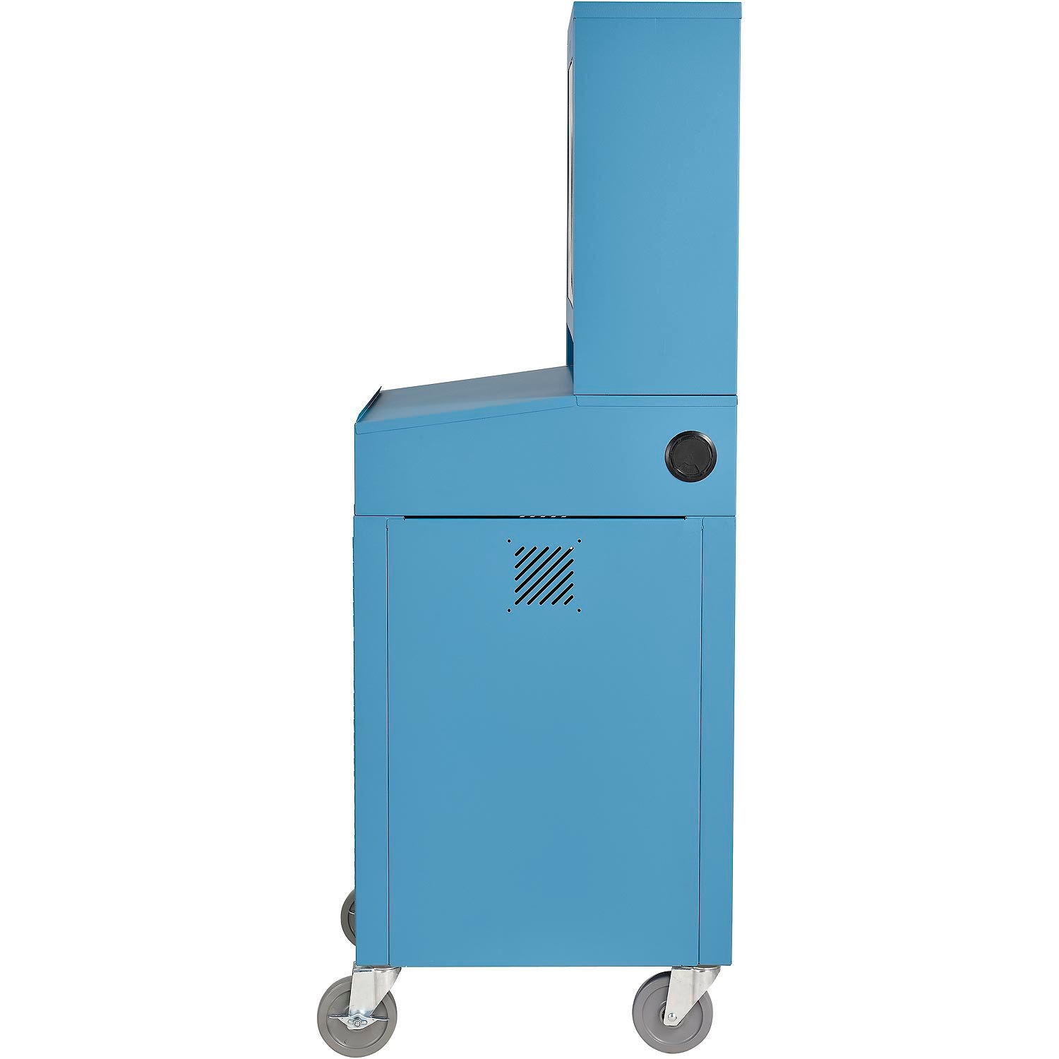 Mobile Security LCD Computer Cabinet Enclosure Blue 24-1/2"W x 22-1/2"D x