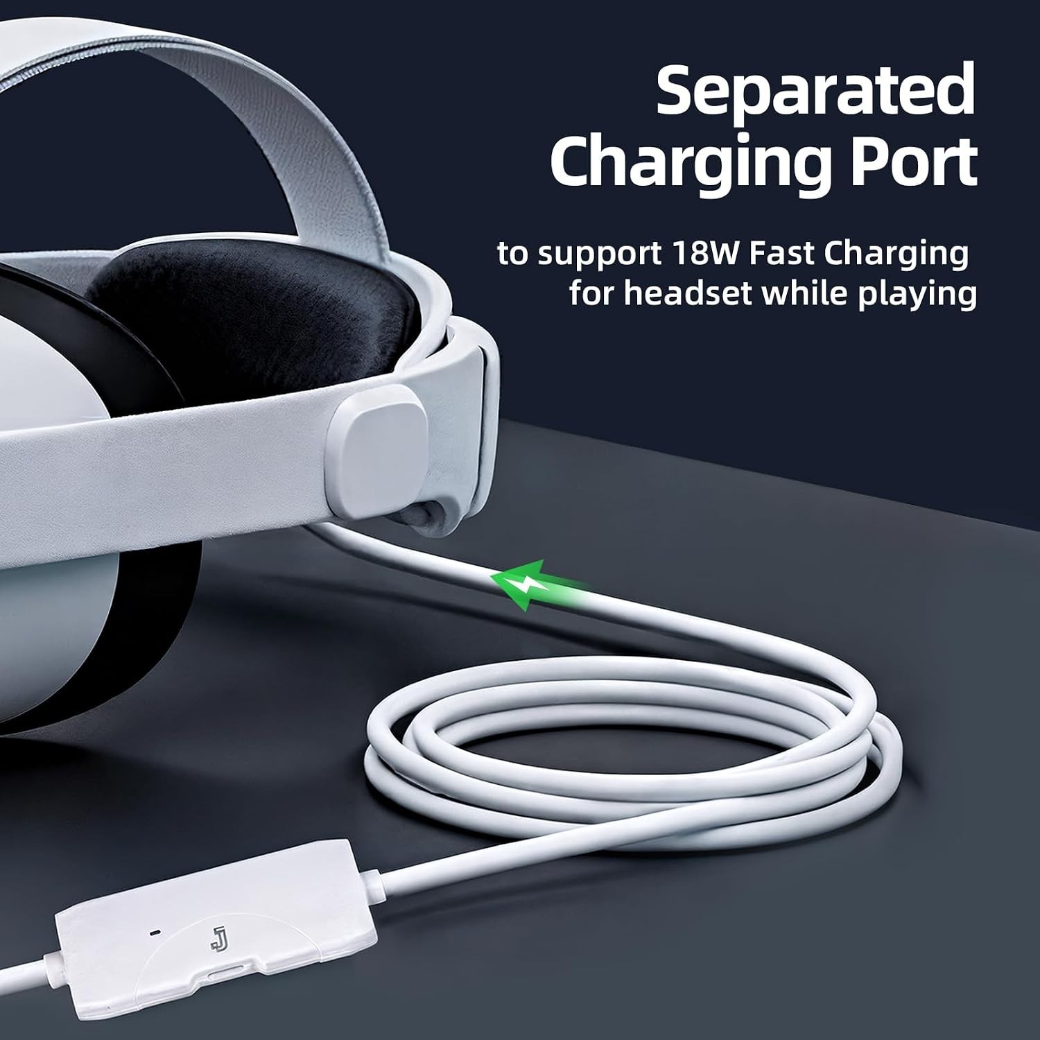 Durable 16FT Fast Charging VR Link Cable - Tangle-Free Data Transfer for Gaming