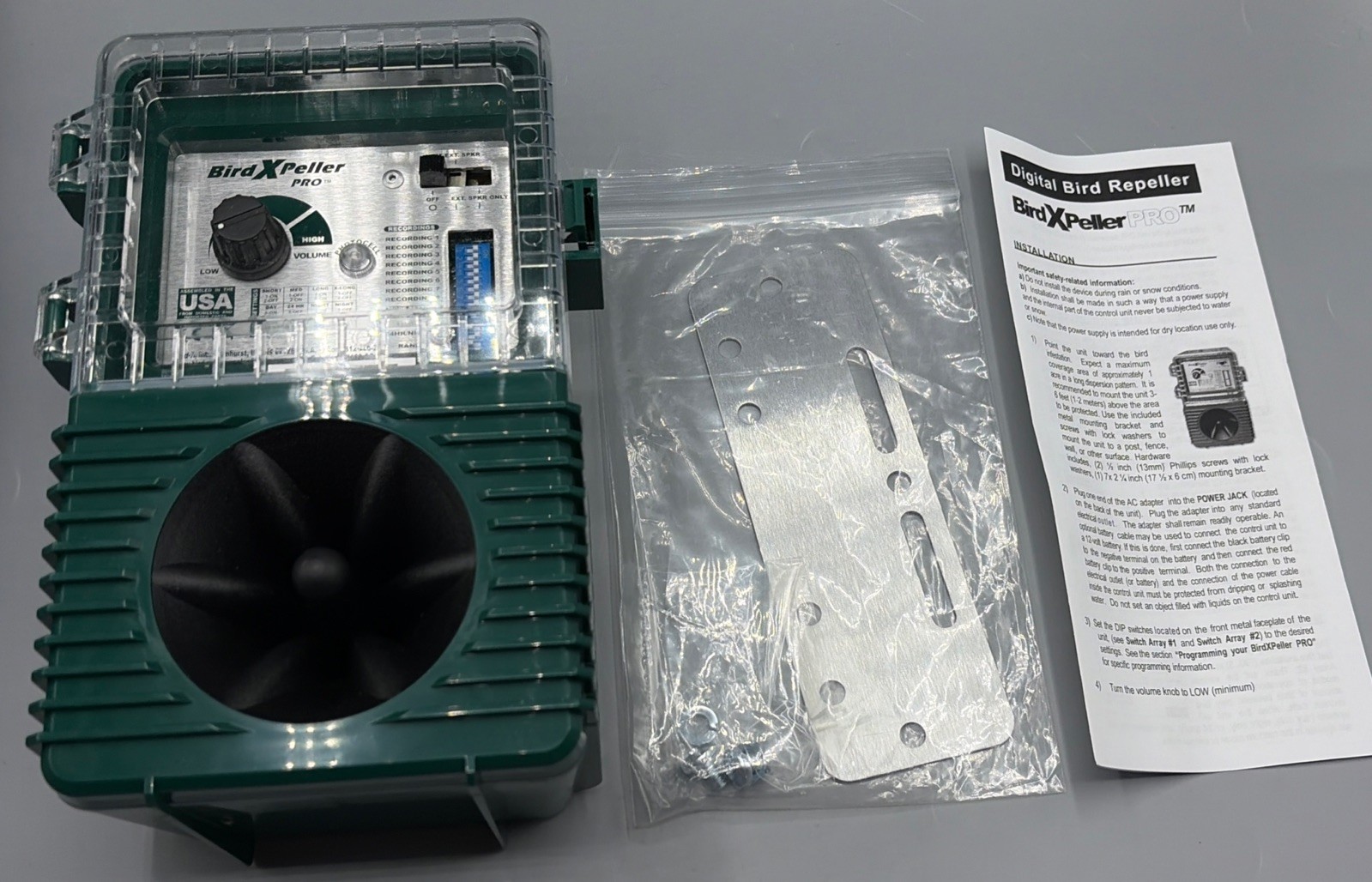 Bird X Peller Pro BXP-PRO-WP 0034-11A Sonic Decoy Device - NO Power Supply!