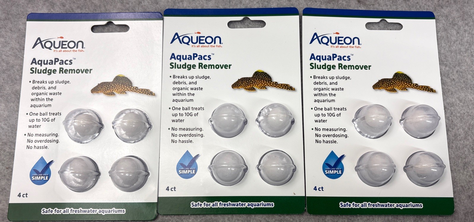 Aqueon Aquarium Water Sludge Remover for Cloudy Water Fish Tank 3 Packs Of 4