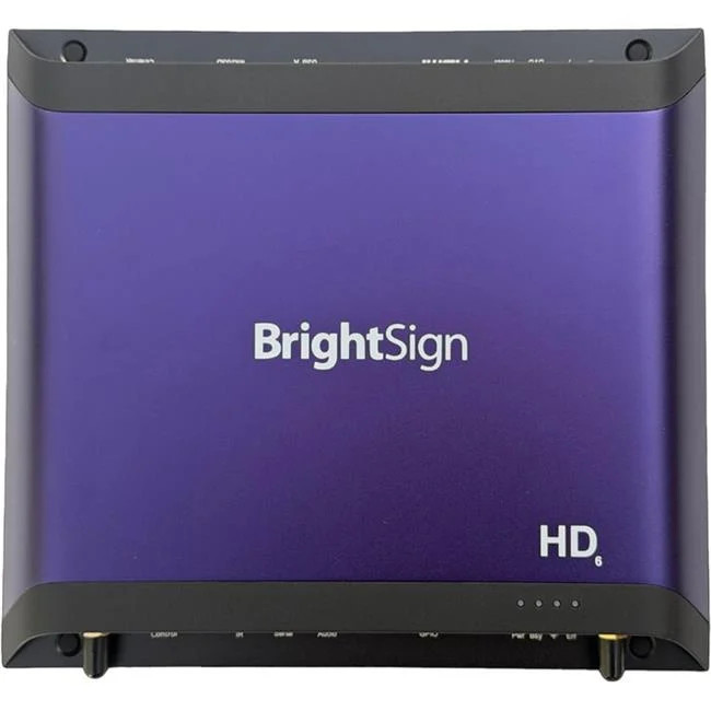 BrightSign HD1026 Expanded I-O 4K Digital Signage Media Player Black & Purple