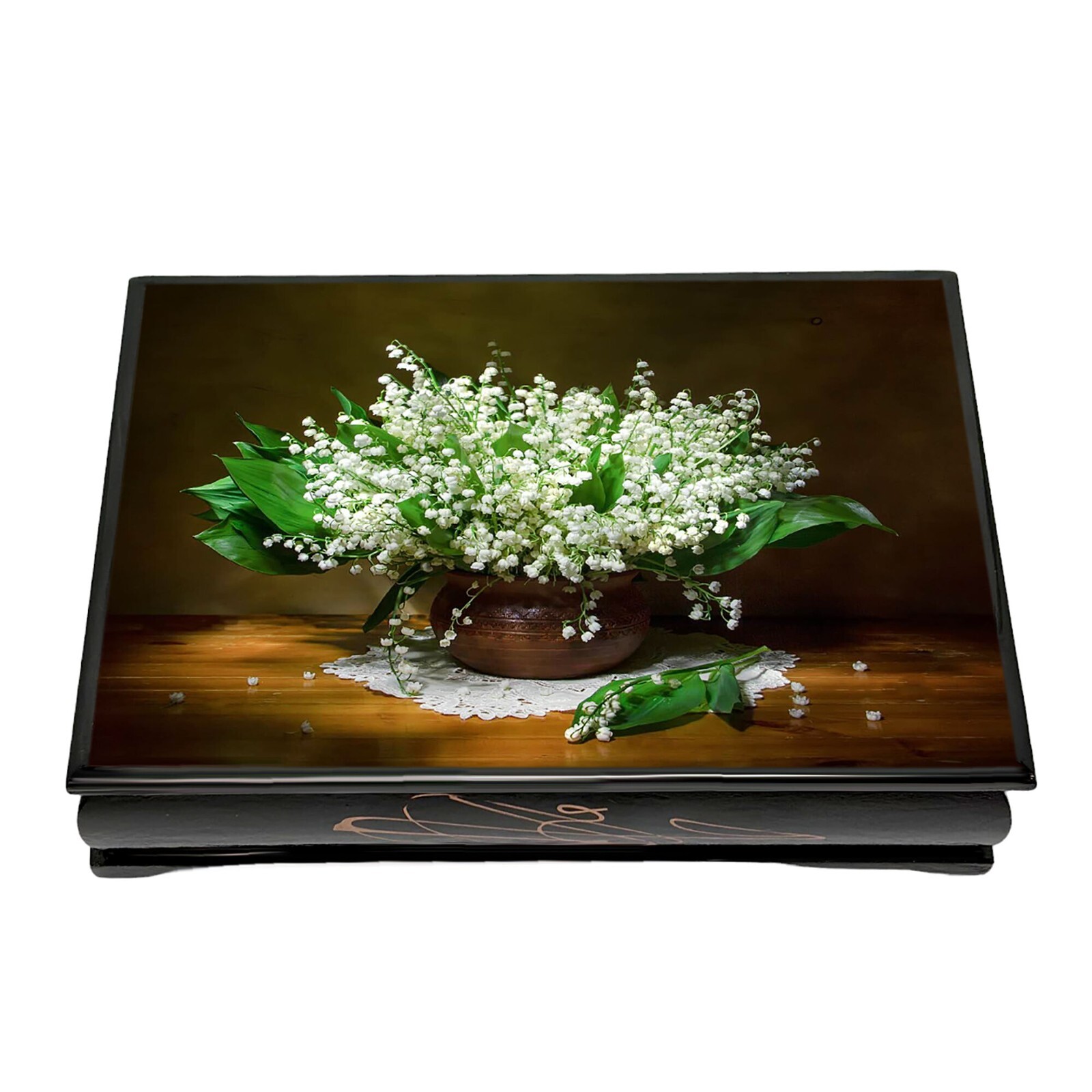 Lilies of the Valley Jewelry Box Trinket Box Floral Keepsake 4x6"