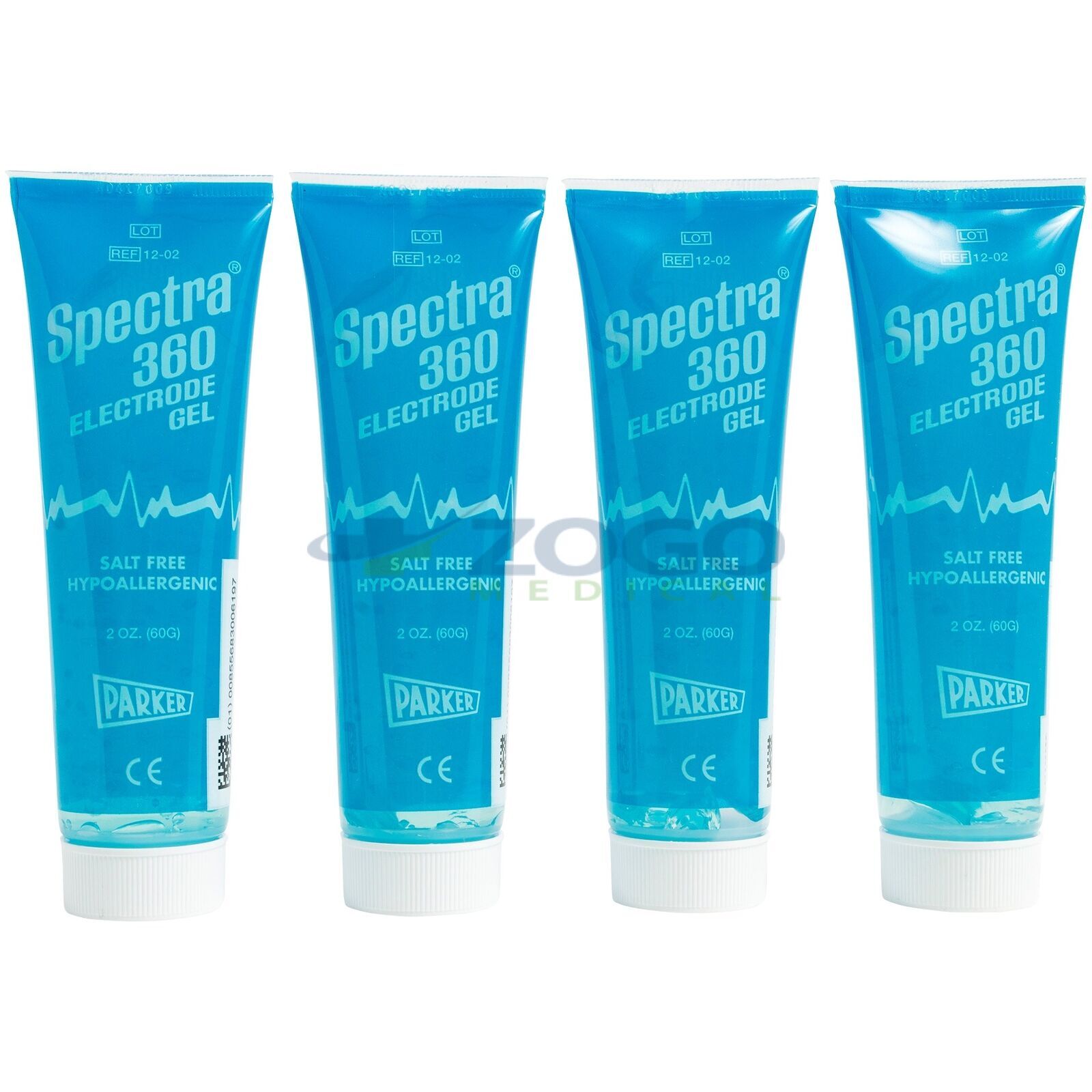 Parker Labs 12-02 Spectra 360 Electrode Gel 60g Tube (Pack of 4)