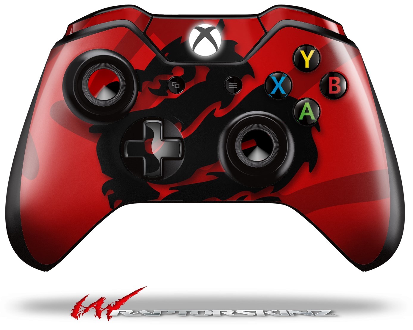 Oriental Dragon Black on Red Skin for XBOX One Controller