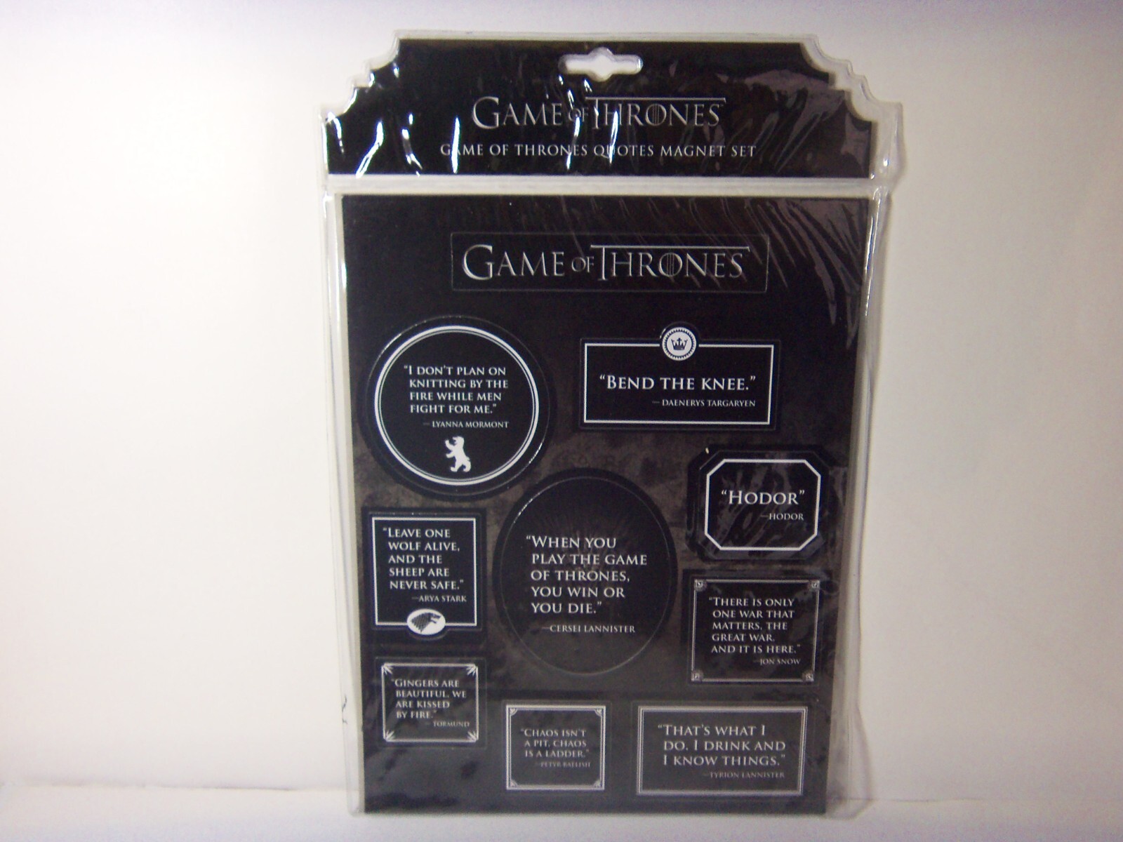 GAME OF THRONES QUOTES MAGNET SET 2018 NEW -UNOPENED