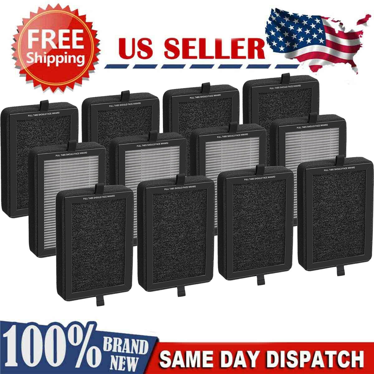 1-12 Pack LV-H128 Replacement Filter For LEVOIT LV-H128 / PUURVSAS (HM669A)
