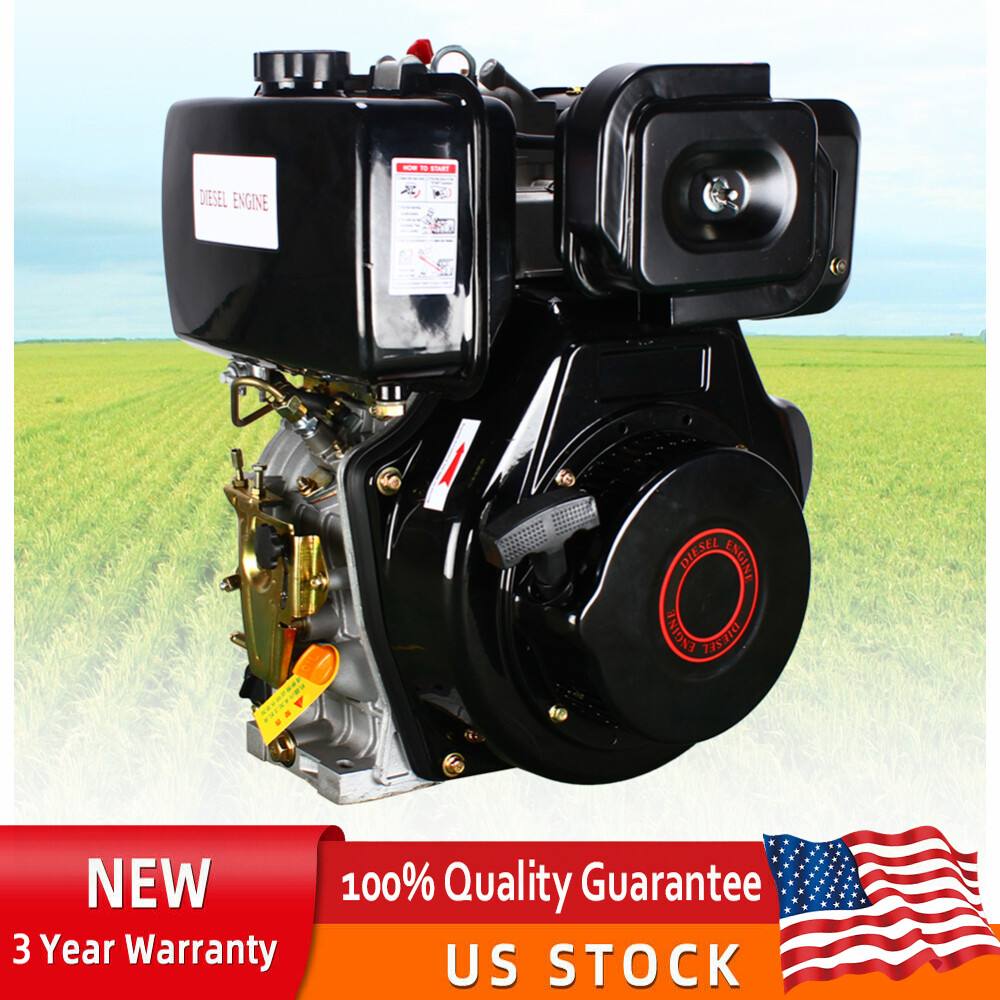 418CC Heavy Duty 10HP 4 Stroke Diesel Engine Single Cylinder Shaft Air-Cooled