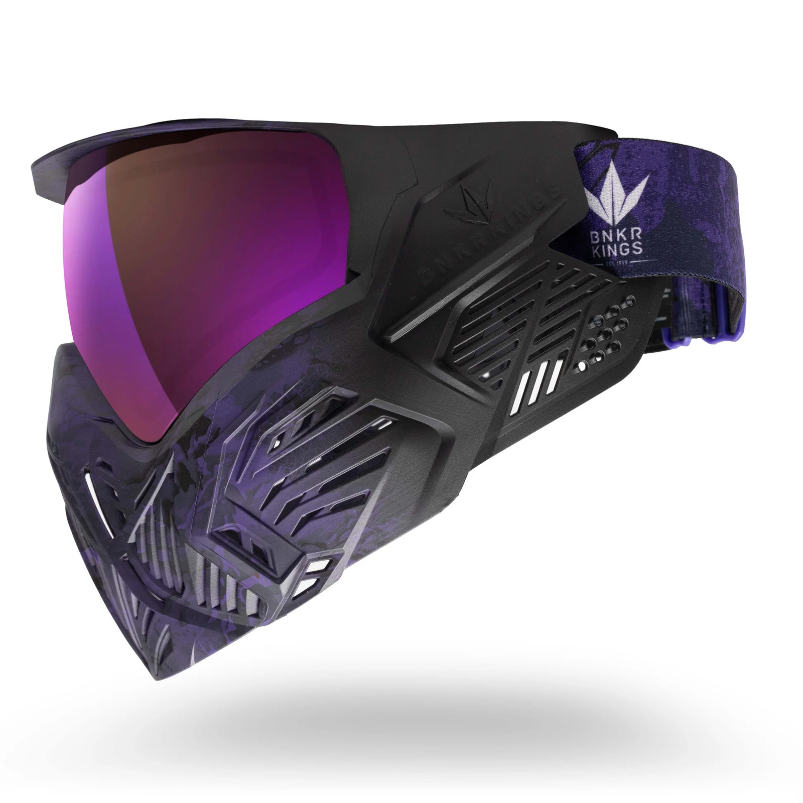 Bunkerkings CMD Paintball Goggles – Purple Black Highlander | Anti-Fog Paintb...