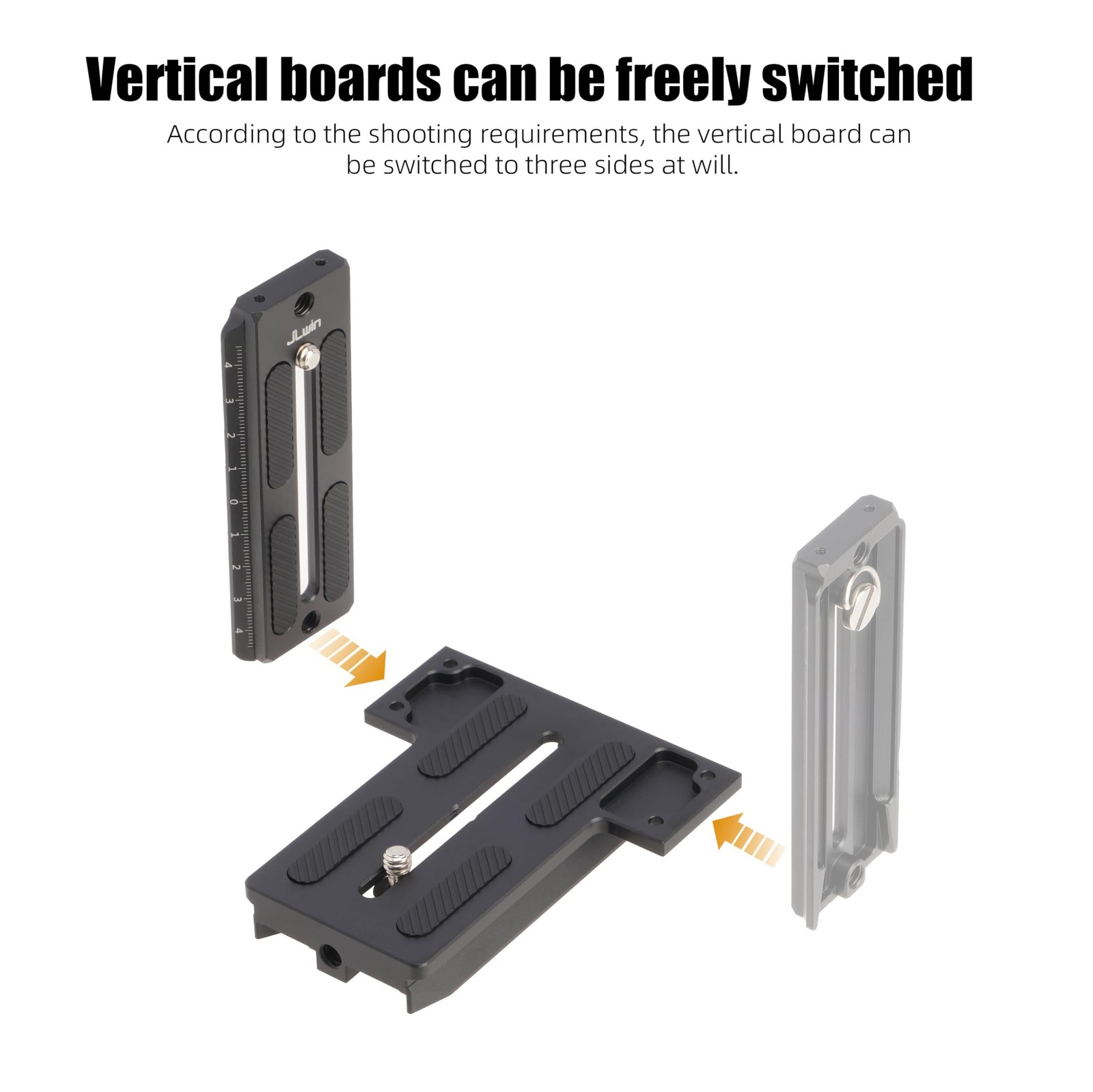Hersmay Universal Arca-Swiss Quick Release Vertical Stand L Bracket Black