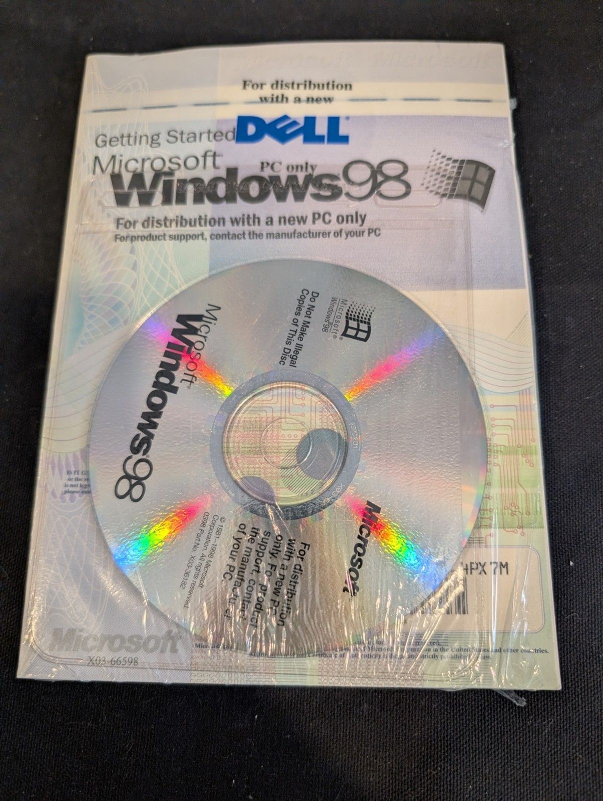 Microsoft Windows 98 OEM (Dell Edition) – Factory Sealed – Manual & CD