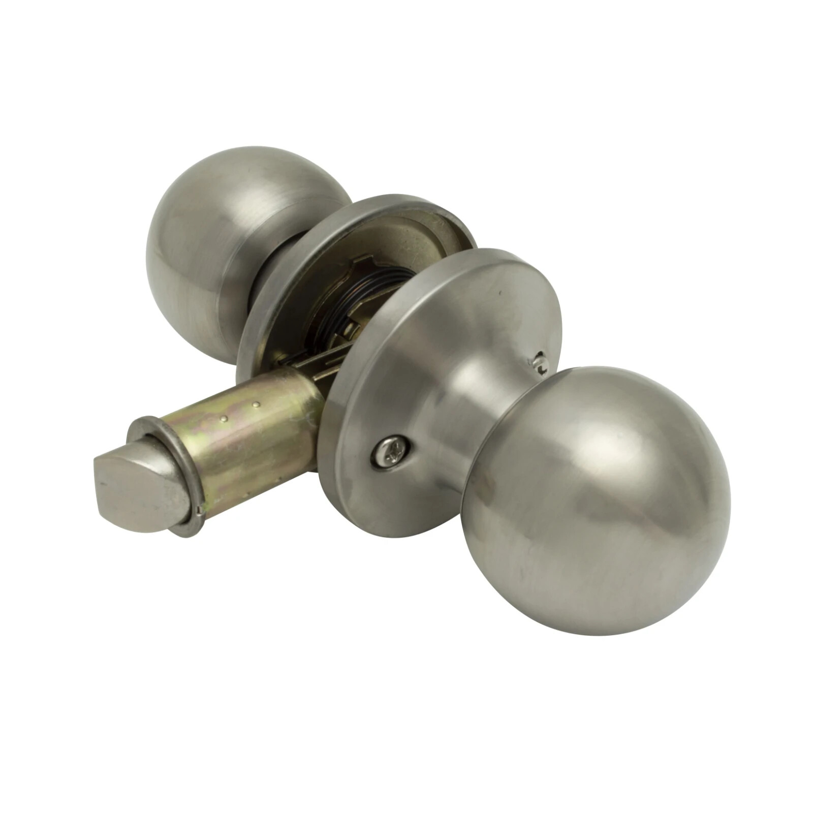 Creative Products Group LSB-R2-SS Stainless Steel Round Interior Lock Set - Pass