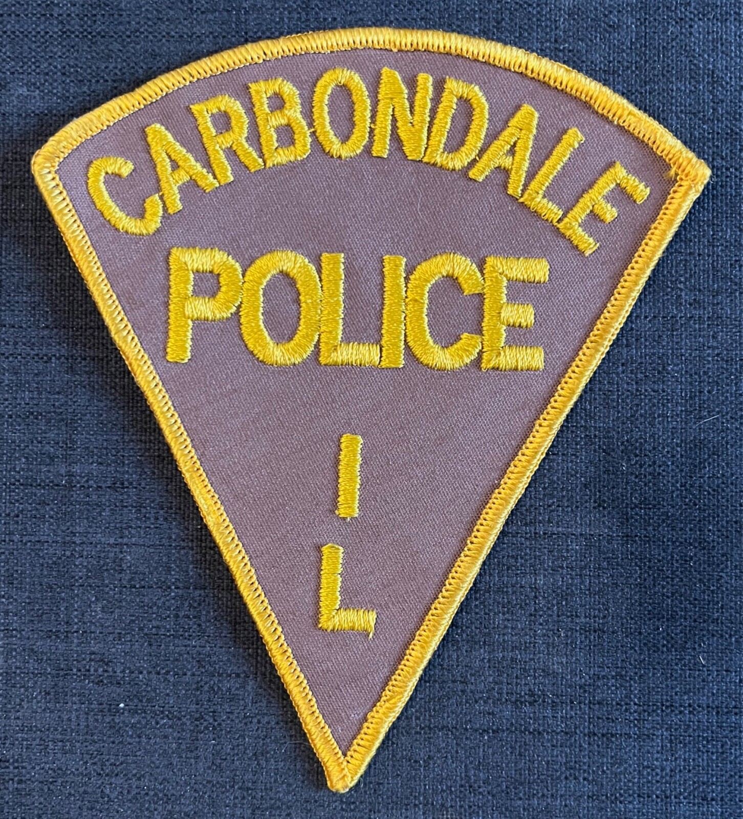 Carbondale Illinois IL Police Shoulder Patch Unsewn Vintage Cheesecloth