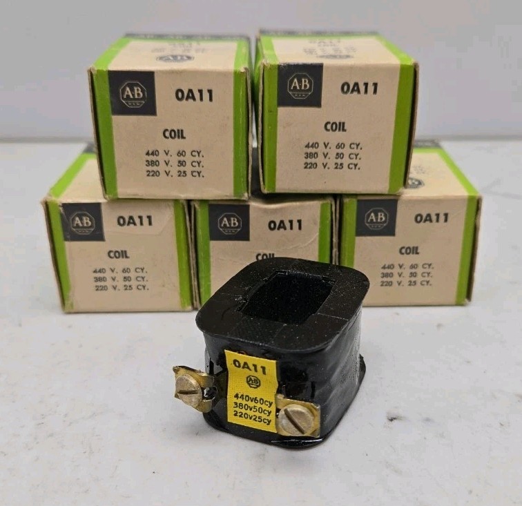 5 Pack Allen Bradley 0A11 Coil Nema 0 Starter/Contactor 440 Vac New Lot of 5