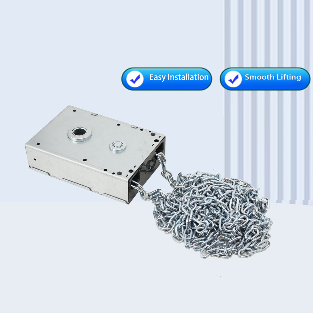 Garage Door Chain Hoist 4:1 Gear Ratio 26ft Length For Roll Up Doors Max. 150kg