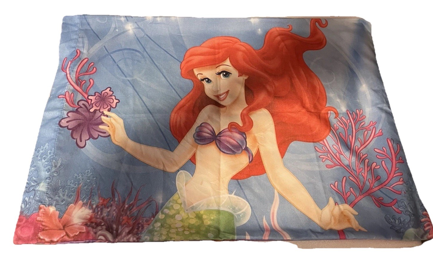 Disney The Little Mermaid Ariel Sebastian Flounder Sea Pillowcase  X 2 2017