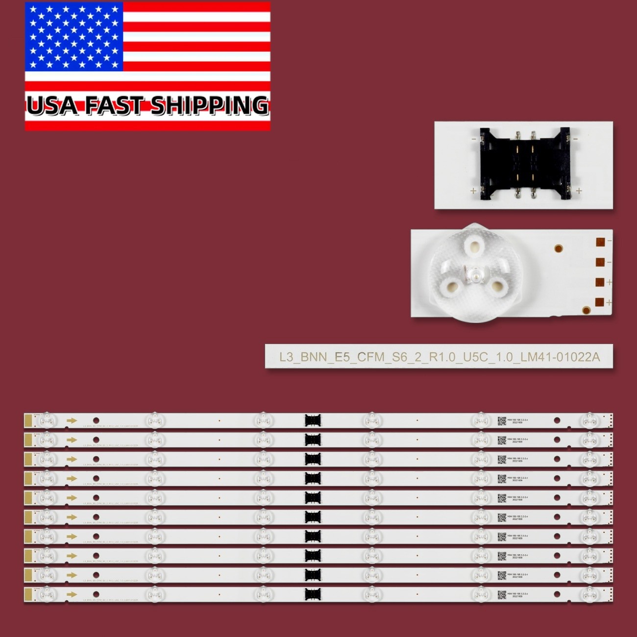 10Pcs LED Strips For Sony I-5500SY80062-VC YSAS055CN001 LM41-01056A KD-55X85K