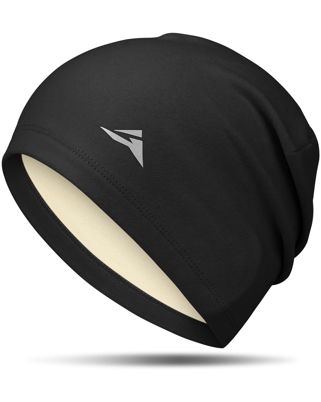 GXCROR Fleece Beanies Flexfit Winter Hats Skull Cap Cycling One Size, Black