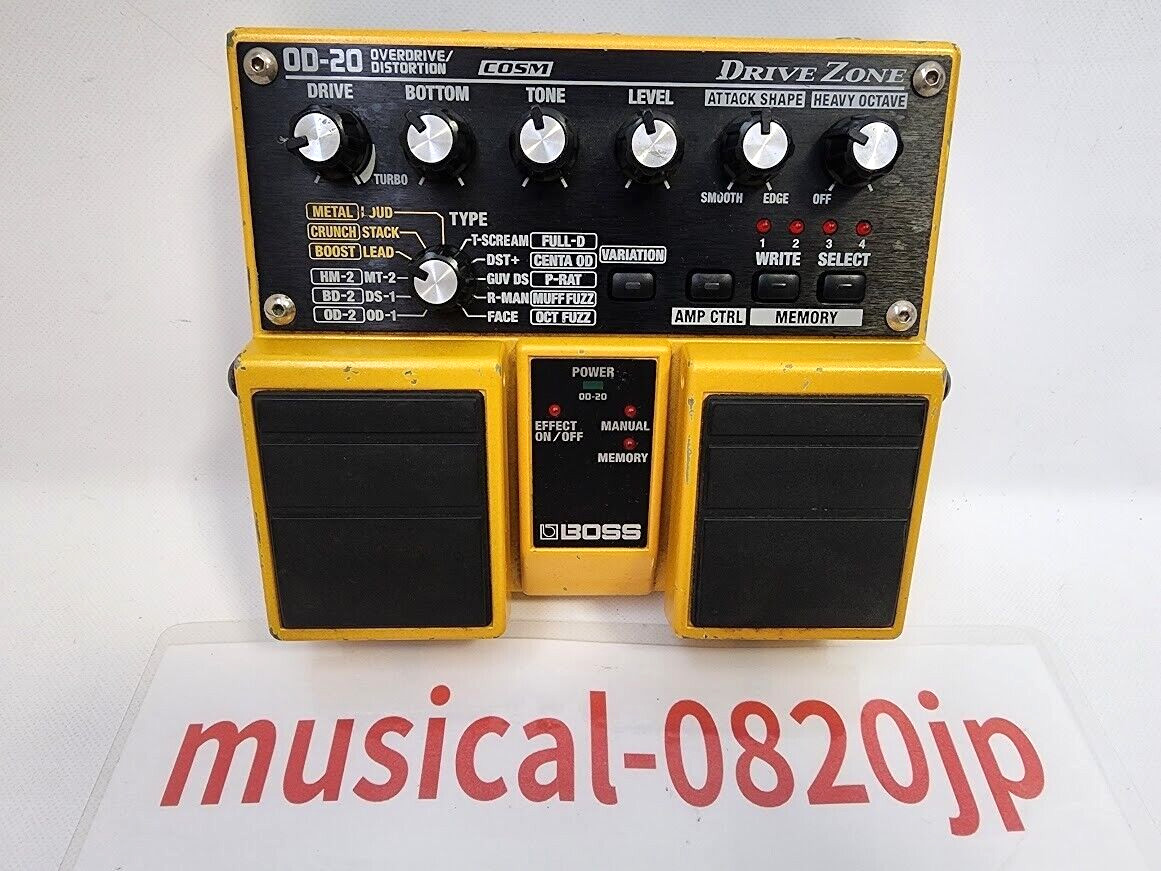 BOSS OD-20 Drive Zone Overdrive Distortion Guitar Effect Pedal