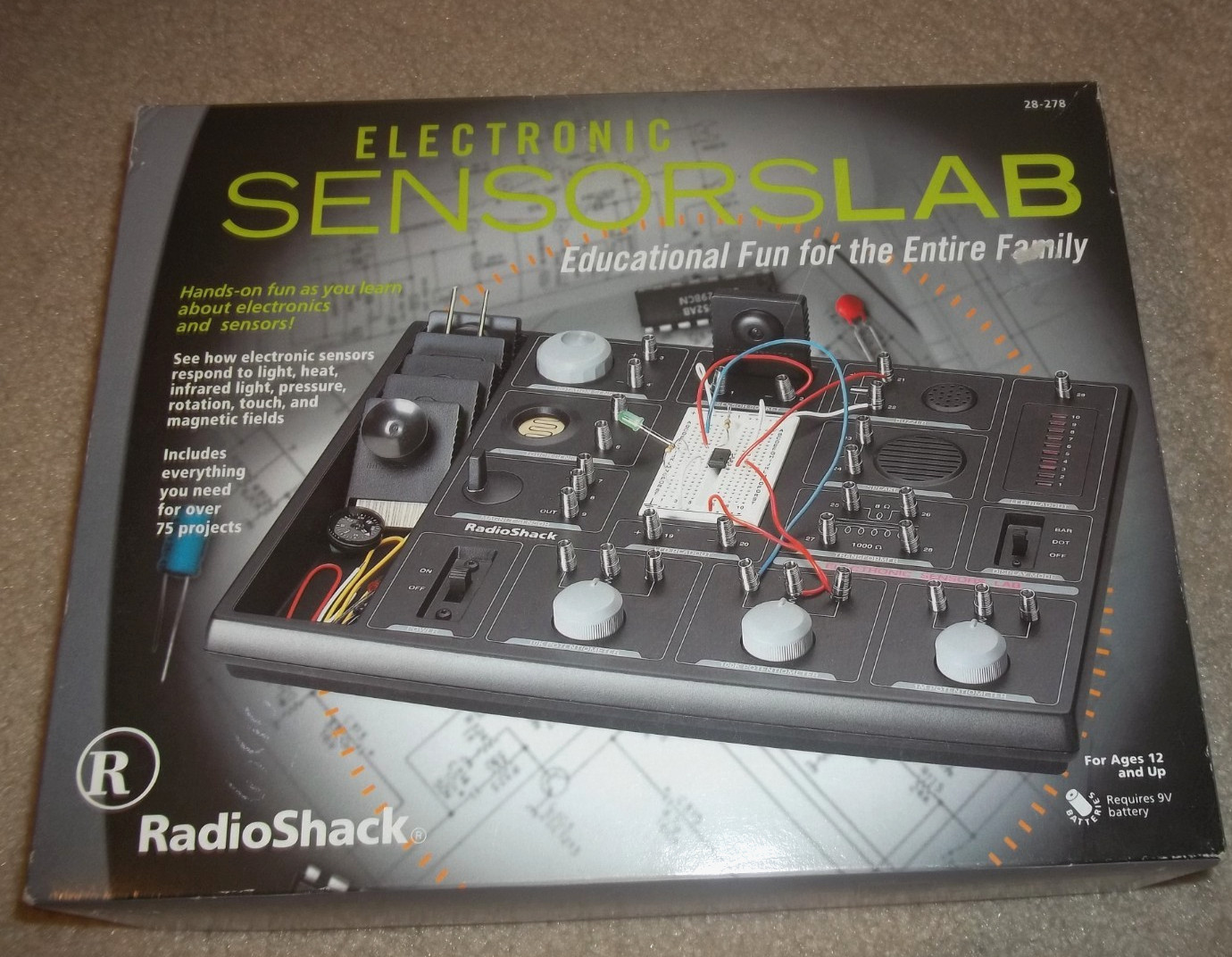 NEW Radio Shack Electronic Sensors Lab Educational Fun For The Entire Family