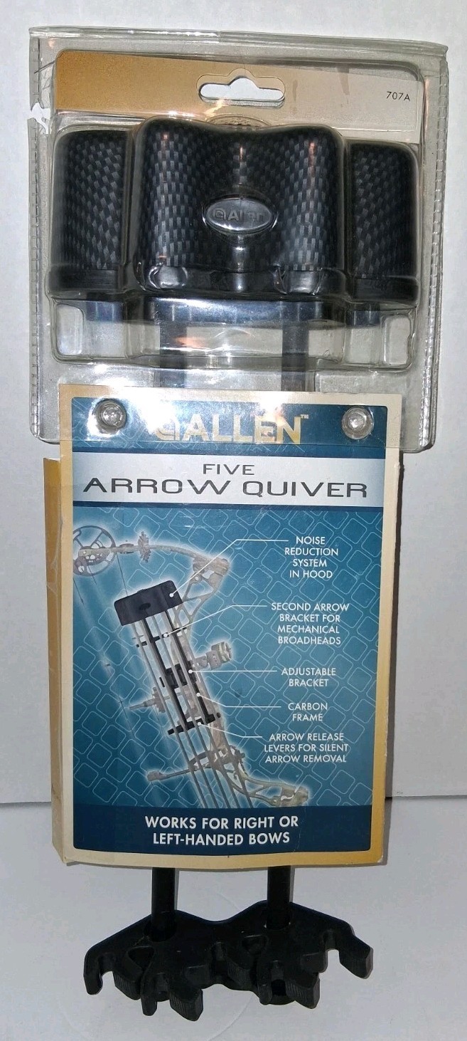Allen Archery 5 Arrow Bow Quiver #707A Adjustable Noise Reduction Bow Hunting