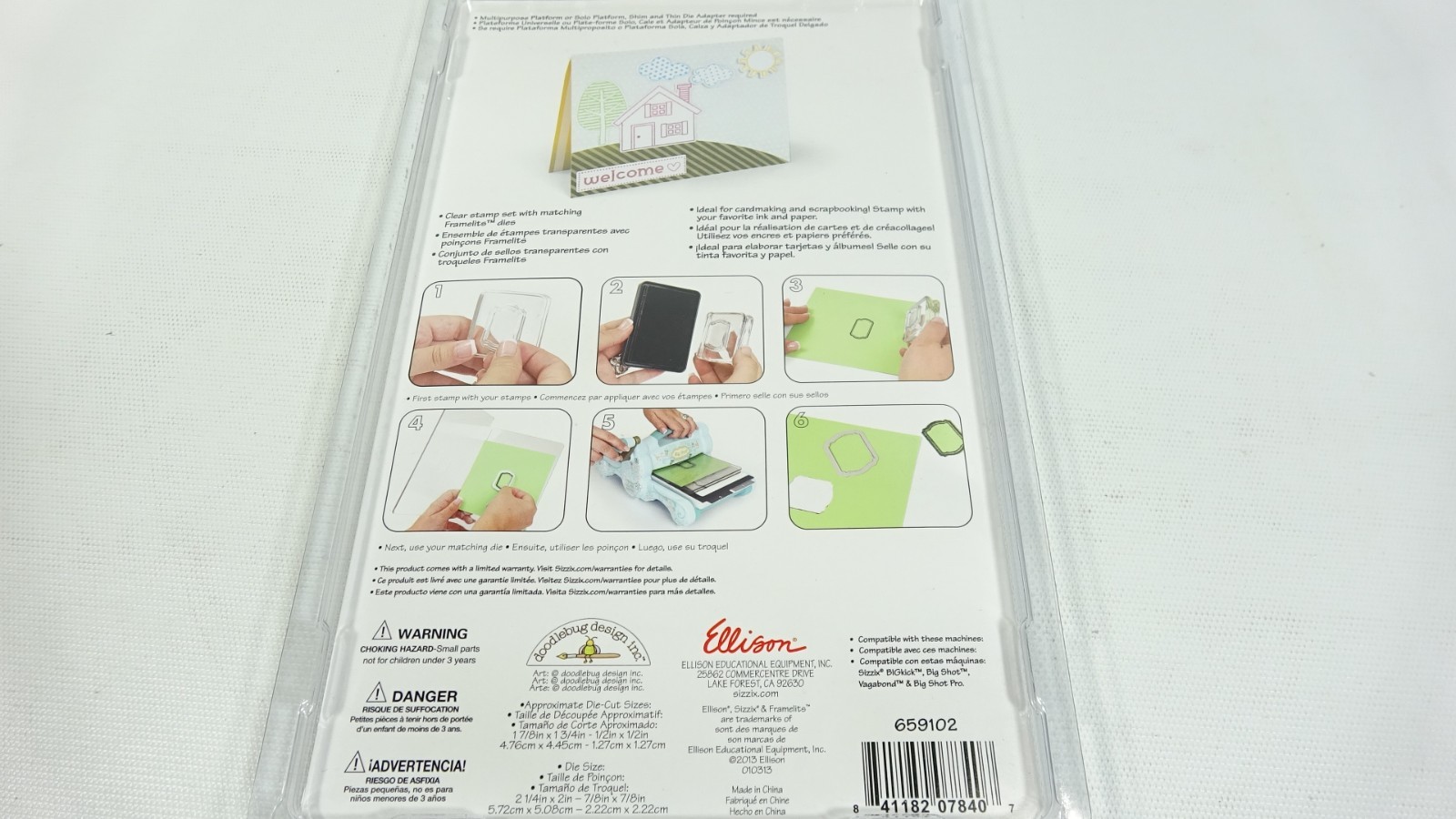 2013 Doodlebug Design Stamp & Die Set Welcome Home 659102