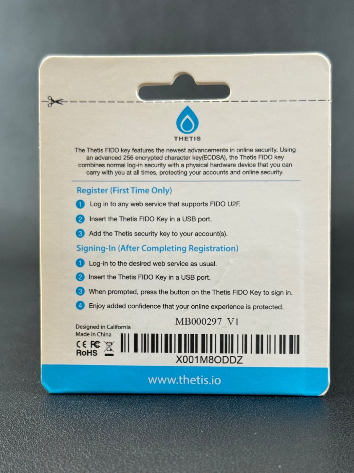 Thetis - FIDO U2F SECURITY KEY usb-a folding