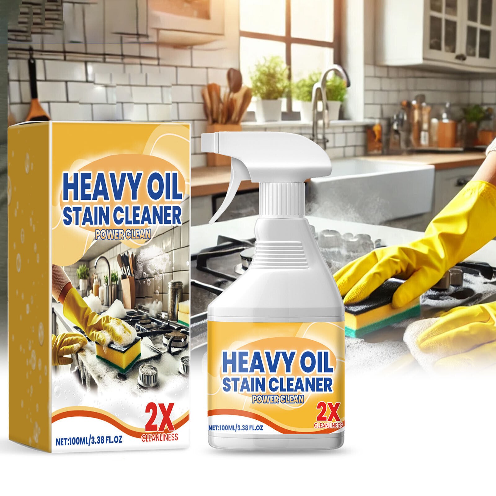 Liapu Kitchen Heavy Oil Cleaner, 2025 New All Purpose Kitchen Heavy Oil Cleaning