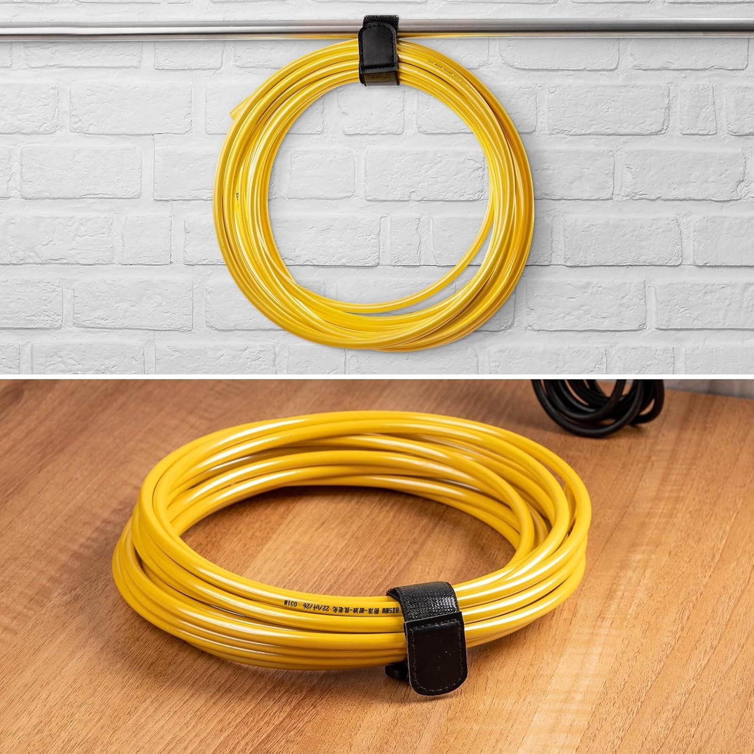 Versatile 10 Pack 6'' x 1'' Elastic Hook and Loop Straps with Anti-Slip Design