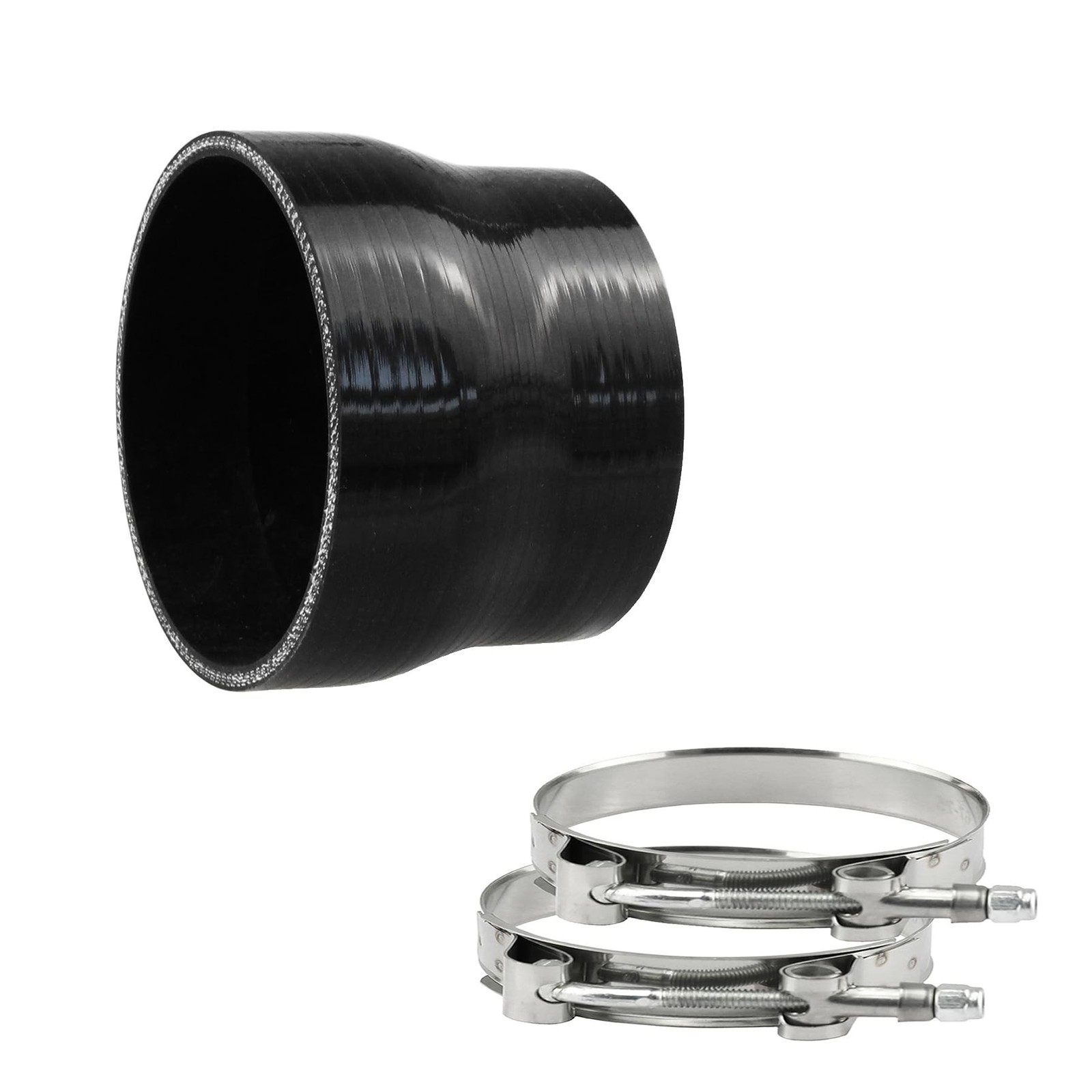 Straight Coupler Silicone Hose ID 3.5" to 4.0" (89mm to 102mm) 4-Ply with T-B...