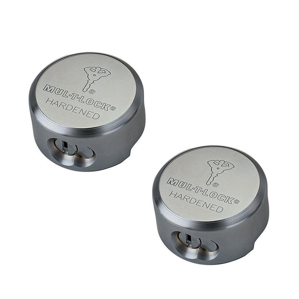 Mul-T-Lock 206SP-TR100 Puck Padlock Keyed Alike Set of 2 (KA2)